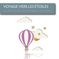 Charger l'image dans la visionneuse de la galerie, Voyage vers les étoiles – Kit d’habillage pour stèle d’enfant