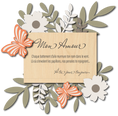 Charger l'image dans la visionneuse de la galerie, Plaque funéraire personnalisée avec papillons - 15cm