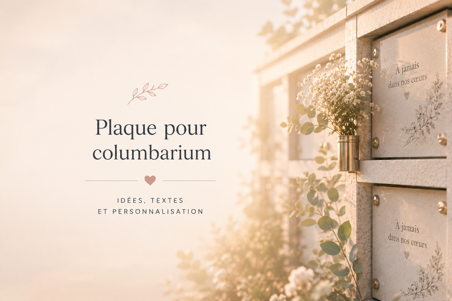 Plaque pour columbarium : idées, textes et personnalisation