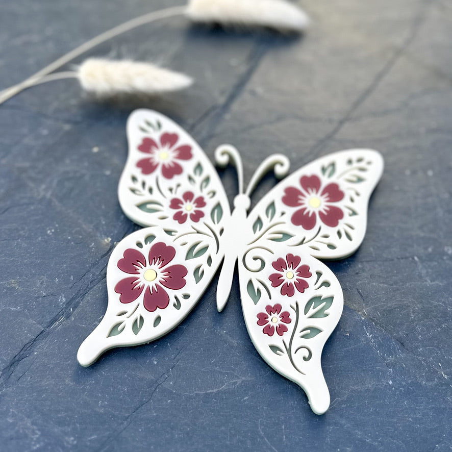 Les Éternels - Floréa – Papillon du souvenir en acrylique pastel