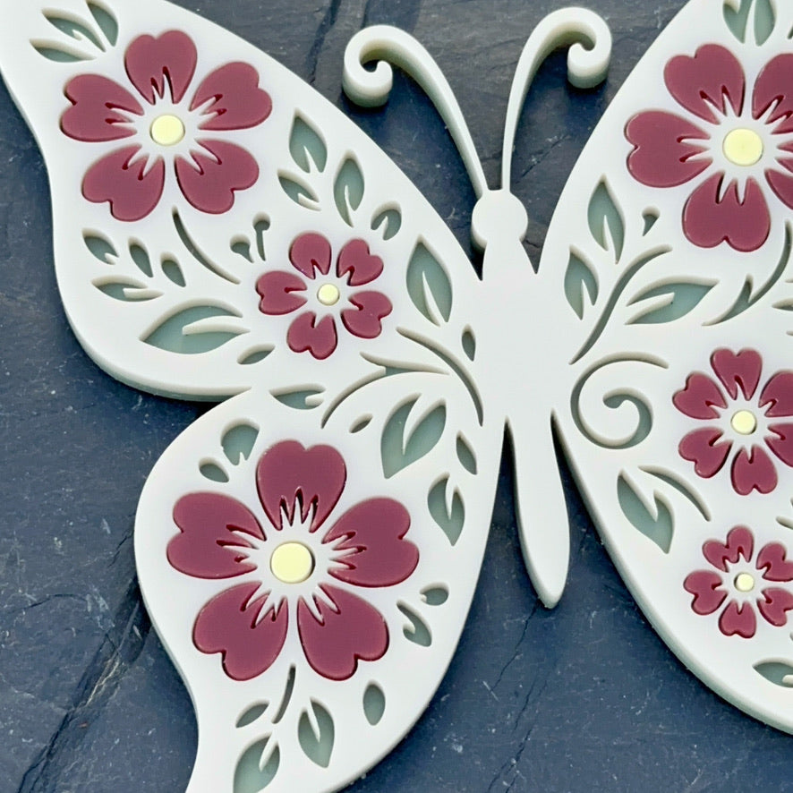 Les Éternels - Floréa – Papillon du souvenir en acrylique pastel