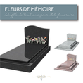 Charger l'image dans la visionneuse de la galerie, Fleurs de mémoire – Souffle de tendresse pour stèle funéraire
